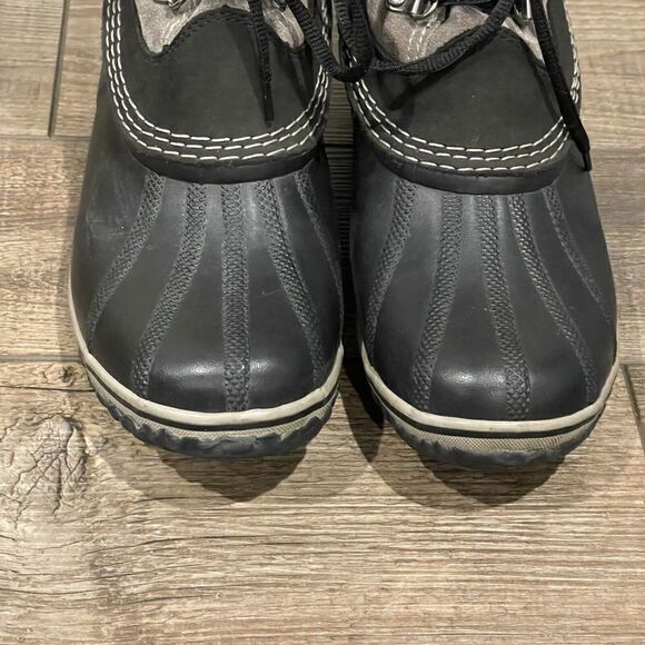 Sorel Winter Fancy Lace II Womens Size 11 Gray Black Waterproof Boots NL2125-011 - Picture 11 of 13
